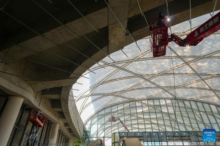 จีนเสร็จสิ้นการวางโครงสร้างหลักของสถานีรถไฟใต้ดินที่ใหญ่สุดในเอเชีย